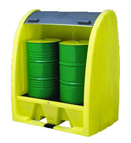 Clear Spill Covered 2 Drum Spill Pallet